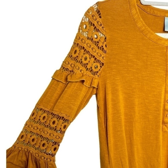 ANTHROPOLOGIE Judy Henley Top Gold Size XS - Picture 7 of 7
